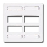 Siemon MX-FP-D-12-02 Double Gang Faceplate for 12 MAX Modules, Pack of 200